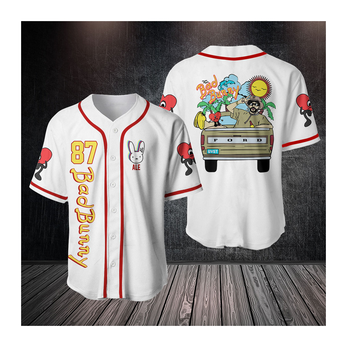 Bad Bunny Un Verano Sin Ti Los Angeles Dodgers Custom Name Baseball Jersey