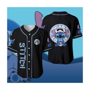 Shop Milwaukee Brewers Lilo & Stitch Baseball Jersey - Navy - Scesy