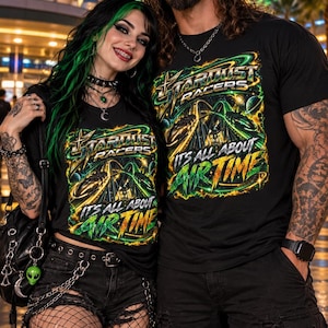 Camiseta con ilustración de la montaña rusa Stardust / Se trata de una vez más