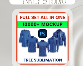 Mockup Jersey Shirt Premium Design Realistic Customizable Editable T-shirt Adobe Photoshop Templates Retro Collar