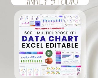 600+ Multipurpose KPI Data Charts Presentation Template | Excel Editable