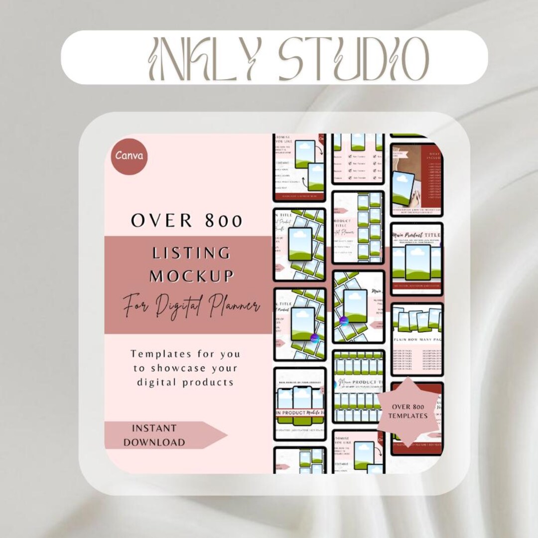 800+ Editable Canva Mockup Templates for Digital Product Listing Etsy