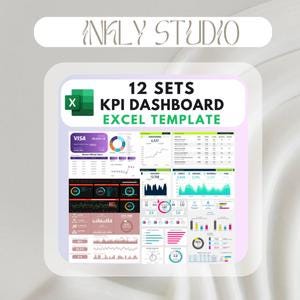12 Sets KPI Dashboard Excel Template - Vollständig bearbeitbare Excel-Vorlagen zur Verfolgung Ihrer Geschäftsleistung