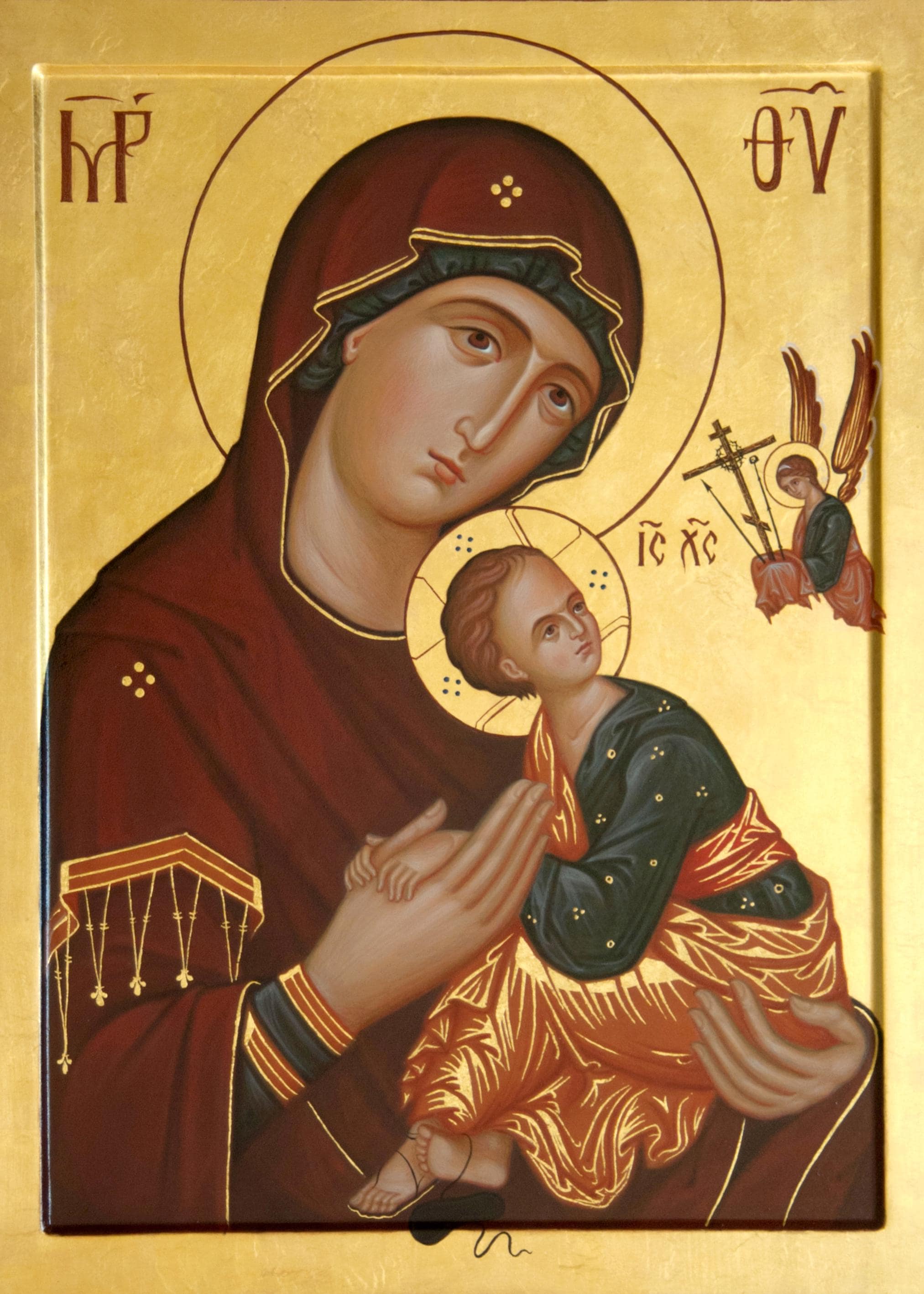 Mounted Handmade Icon | Theotokos - Etsy