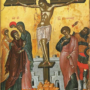 Handgemachte Ikone | Kreuzigung Christi