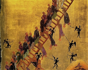 Mounted Handmade Icon | Ladder of the Divine Ascent