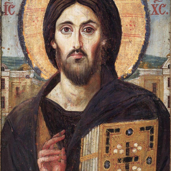 Mounted Handmade Icon | Christ Pantocrator Sinai