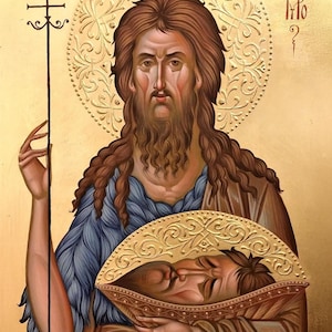Mounted Handmade Icon | St. John the Baptist