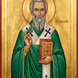 Gemonteerd handgemaakt pictogram | St. Patrick van Ierland