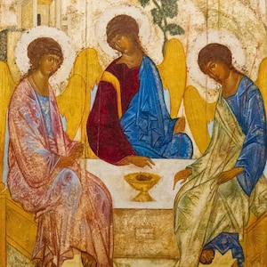 Mounted Handmade Icon | Holy Trinity