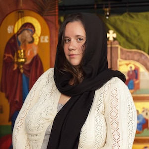 Handcrafted Orthodox Church Veil | Soft Long Head Covering for Divine Liturgy | Polyester Veil