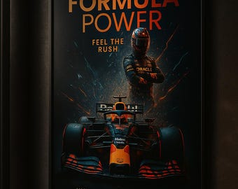 Red Bull Racing F1 Poster: Max Verstappen Motorsport Art (Digital Download)