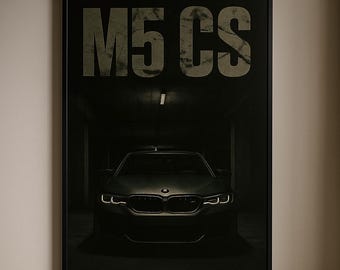 BMW M5 CS Dark Automotive Art Print (Digital Download)