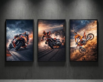 KTM MotoGP • Supermoto • Motocross | Orange Motorsport Wall Art | Digital Download
