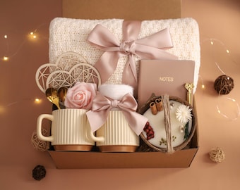 Cesta de regalo acogedora para casa nueva, caja de regalo para cierre de compraventa, cesta de regalo para nuevos propietarios, cesta de regalo para familia, caja de regalo Hygge para parejas