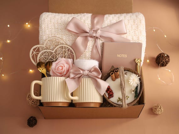 Cozy New Home Gift Basket,Real Estate Closing Gift Box,New Homeowner Gift Basket,Gift Basket for Family,Hygge Gift Box for Couples