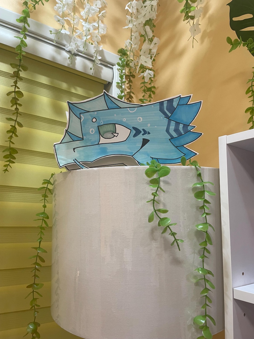 Riptide - Handmade Paper Dragon Puppet [ Ocean Themed! ] - Etsy