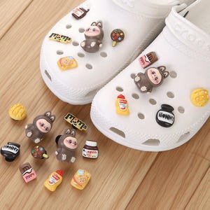 Personalisierte labubu Stil Silikon Schuhanhänger,kundenspezifische Krokodilformanhänger,PVC Jibbitz,Schuhzubehör,Schuhschnallendekorationen