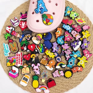 Colorful Summer Croc Decorations,Personalized Handmade Croc Charms,Shoe Accessories,Jibbitz Buckles for Crocs,PVC Jibbitz