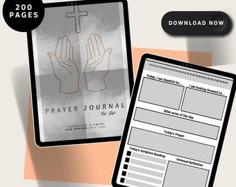 Diário de Oração Digital Masculino | Anotações de Estudo Bíblico | Devocional Diário | Páginas Digitais e Imprimíveis | iPad Good Notes | Design Masculino | PDF Instantâneo