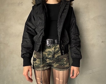 00’s archive fur jacket n2b似 ma-1 y2k 緑 短丈archive furjacket n2b型 ma-1 y2k grunge - メルカリ