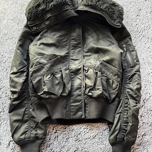 ジャケット・アウター 00s japanese label fur puffer jacket y2k Y2k Puffer Jacket | eBay