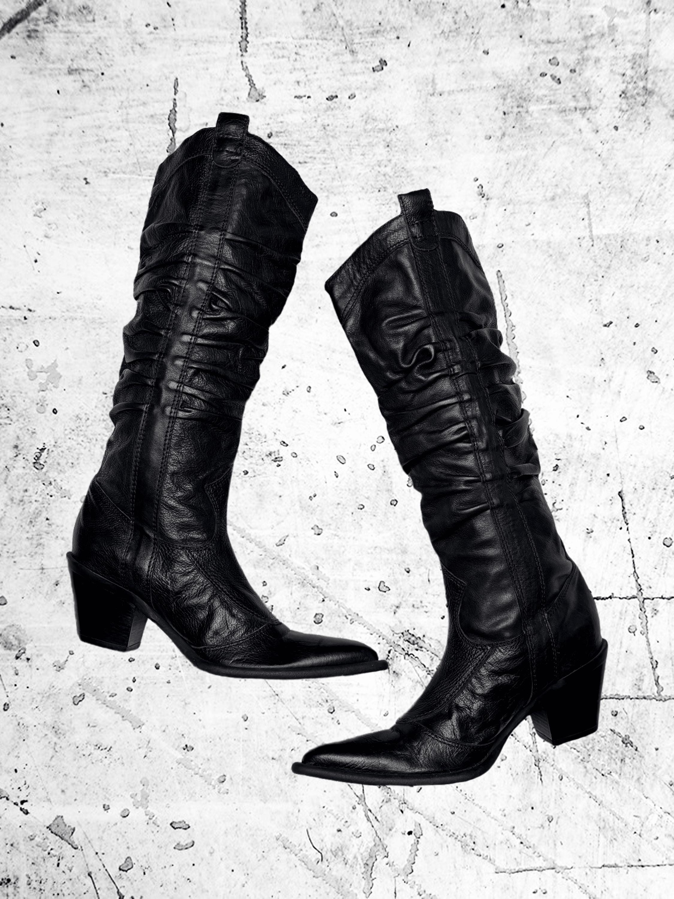 2000s Style Boots - Etsy 00s grunge sidezip boots real leather