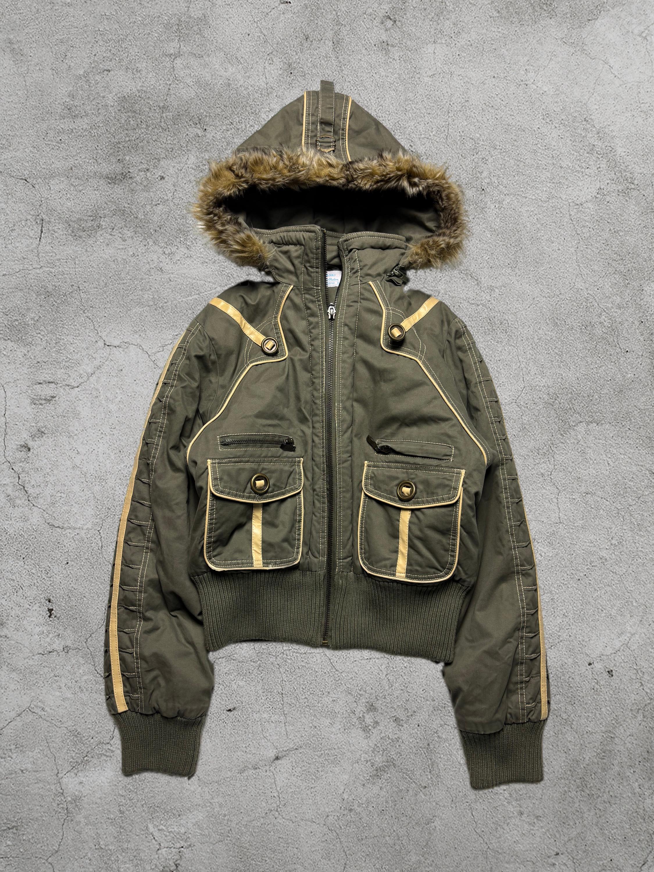 00s Columbia 短丈 hooded puffer jacket y2k