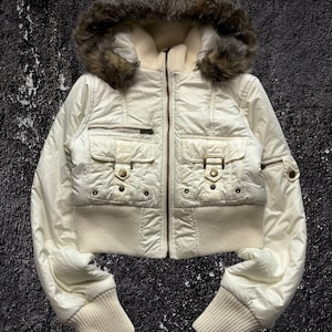 Y2K Fur Hood Crop Jacket Y2K Faux Leather Crop Zip Jacket For