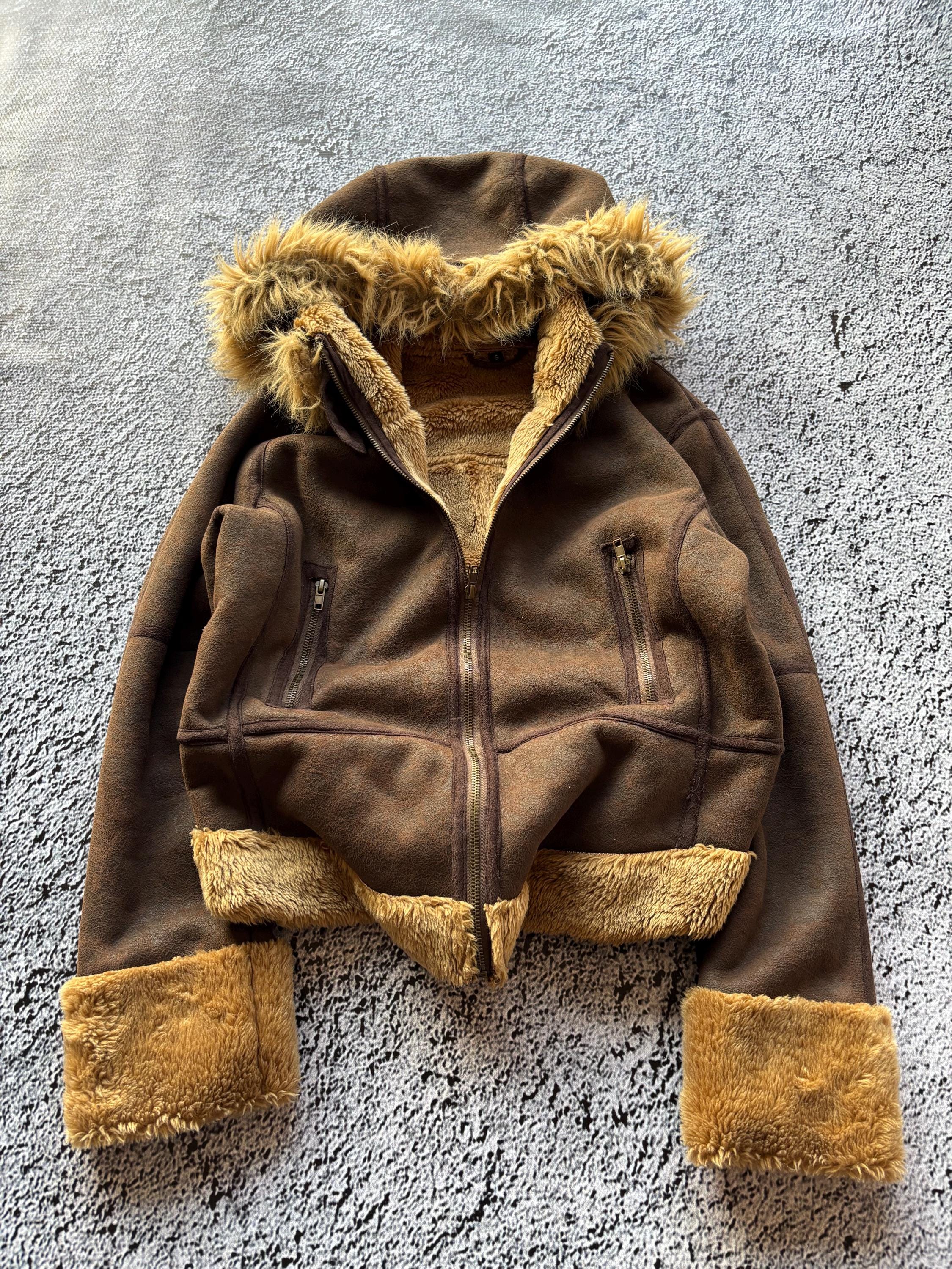 Y2k Faux Fur Jacket - Etsy