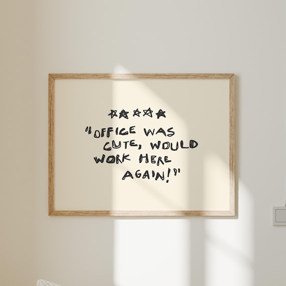 Funny Office Print | cute office wall decor for office prints horizontal trendy prints for desk decor work from home | Digital Download