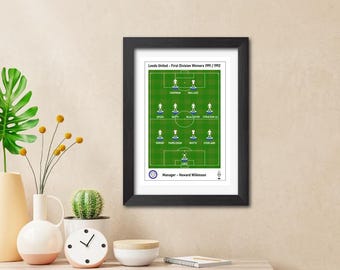 Leeds United - 1991 / 1992 1st Division Winners Subbuteo Print