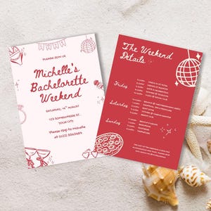 Biglietti d'invito per feste di addio al nubilato stravaganti, modello modificabile Canva, invito tropicale stampabile, download digitale, biglietto divertente per una serata tra ragazze