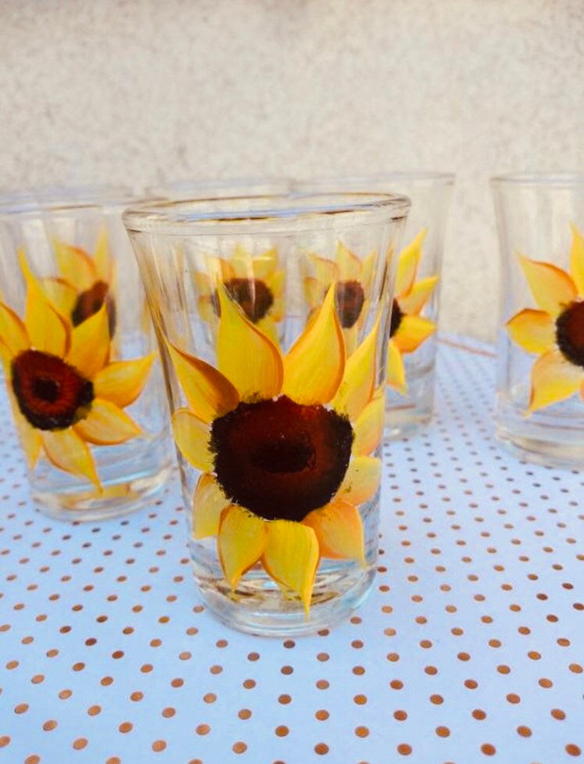 Sunflower Shot Glasses Set of 12 Etsy UK