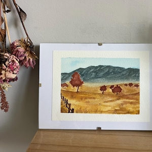 Fields of Harvest, Original watercolor painting