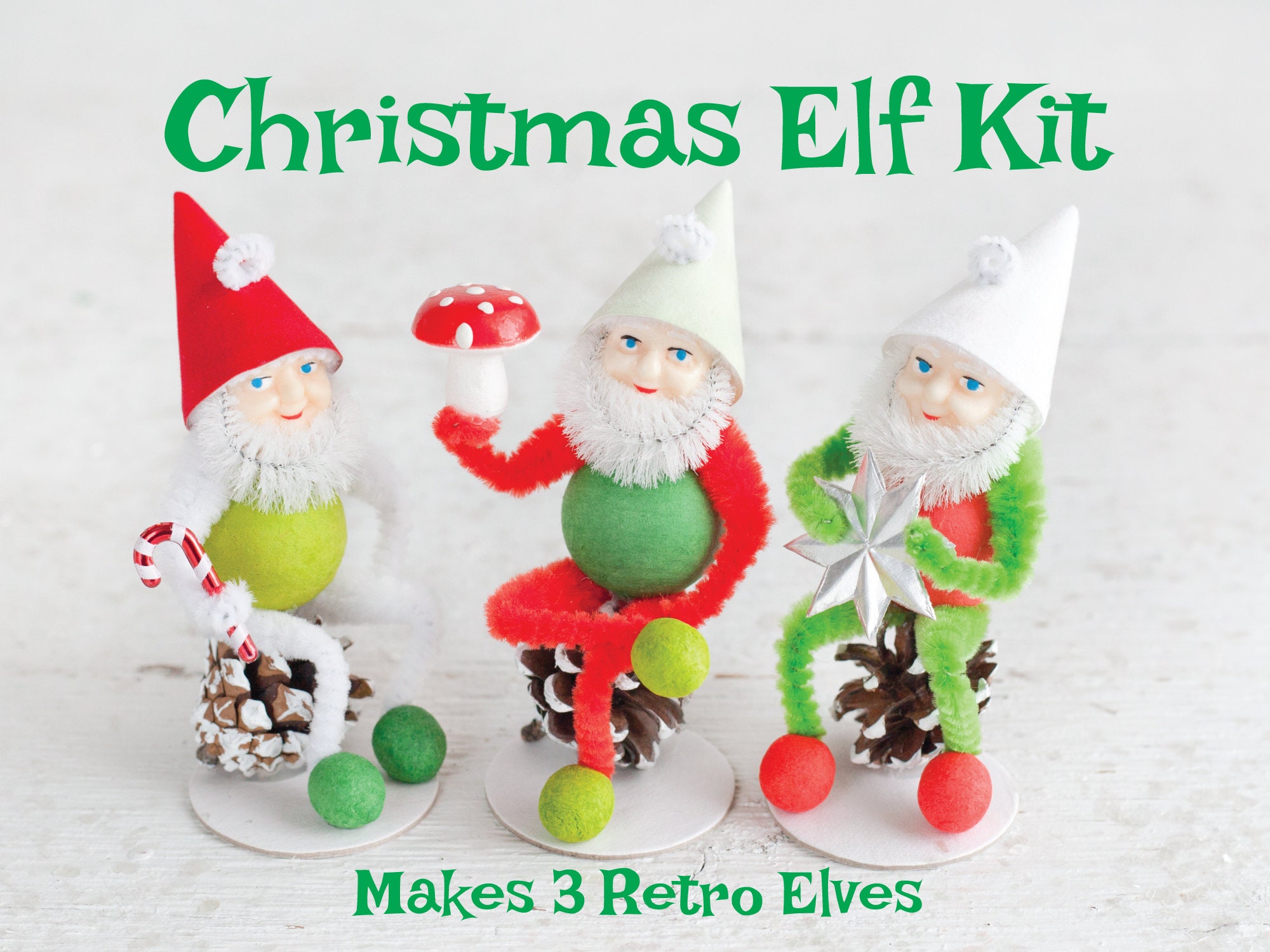 Elf Bodies - Multi Color Tinted 25mm Spun Cotton Balls, 12 Pcs.