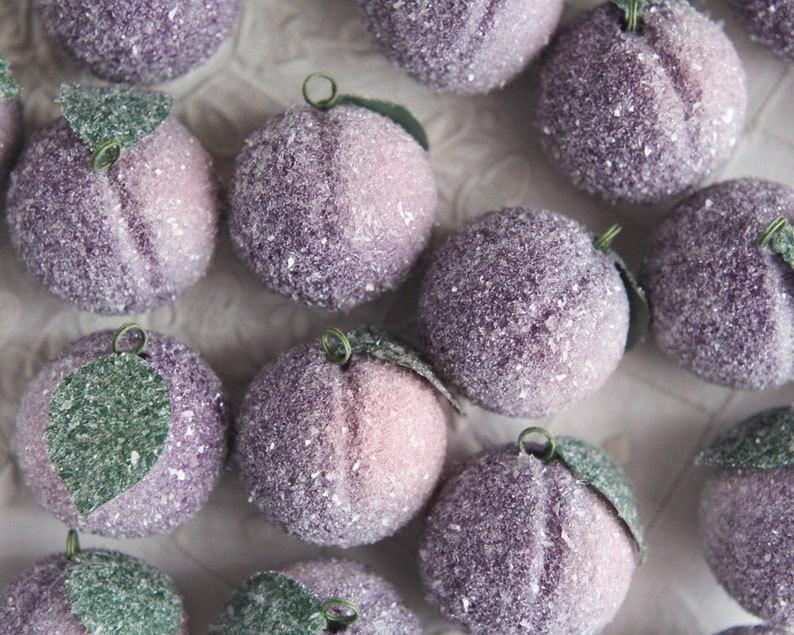 Sugar Plum Christmas Ornament VintageStyle Spun Cotton Etsy