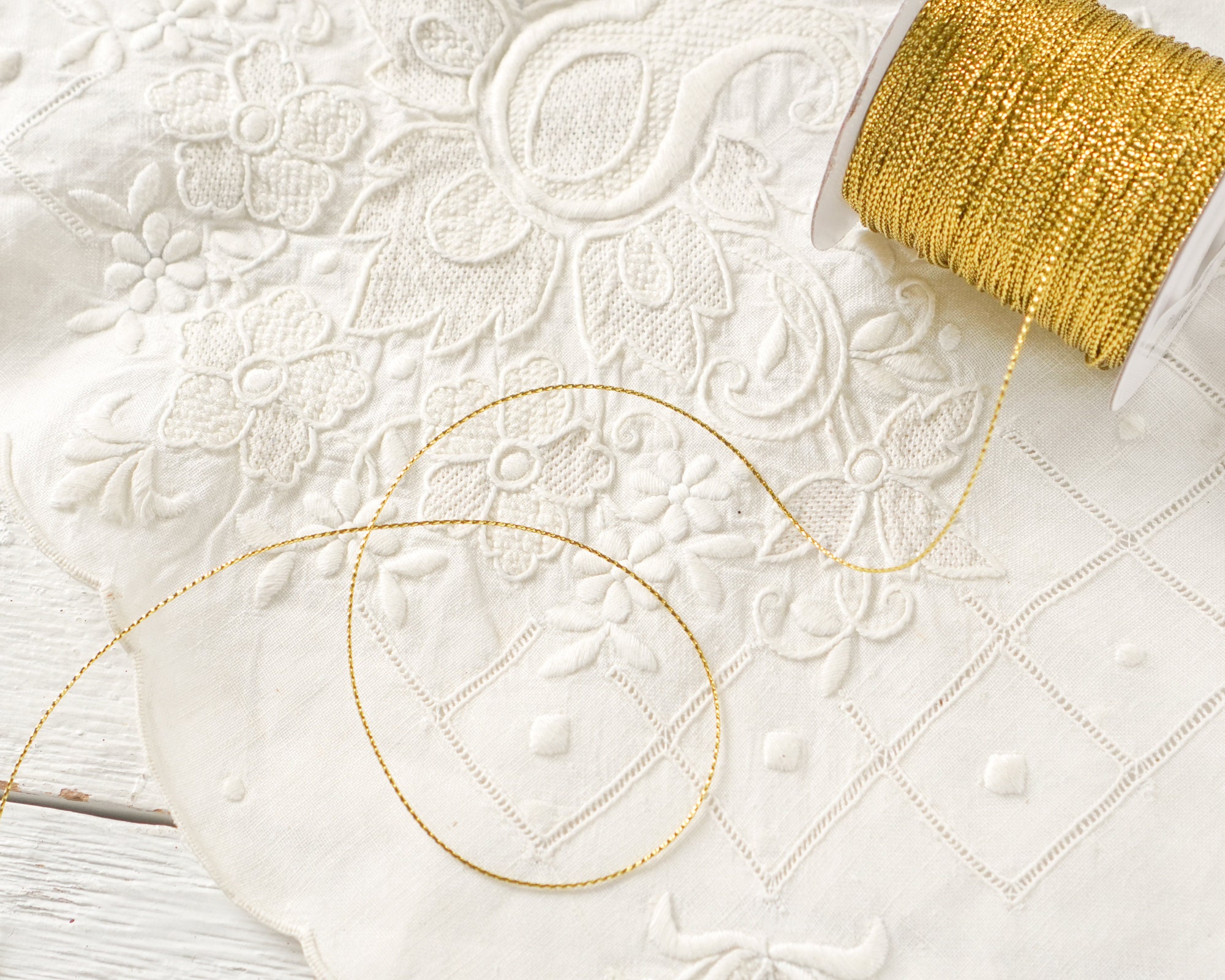 Gold Tinsel Cord Fine Metallic Gift Wrap String 144 Yd. Etsy