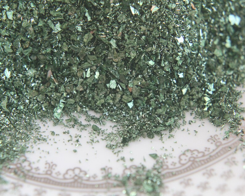 German Glass Glitter, Festive Green 2 Ounce Jar image 7