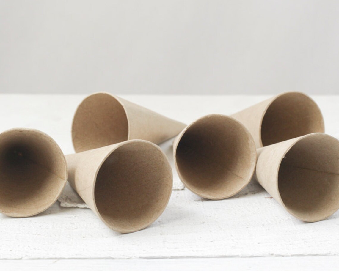 Paper Mache Cones Mini 4 Inch Pressed Cardboard Craft Cones Etsy