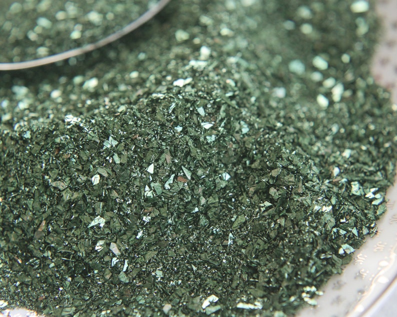 German Glass Glitter, Festive Green 2 Ounce Jar image 8