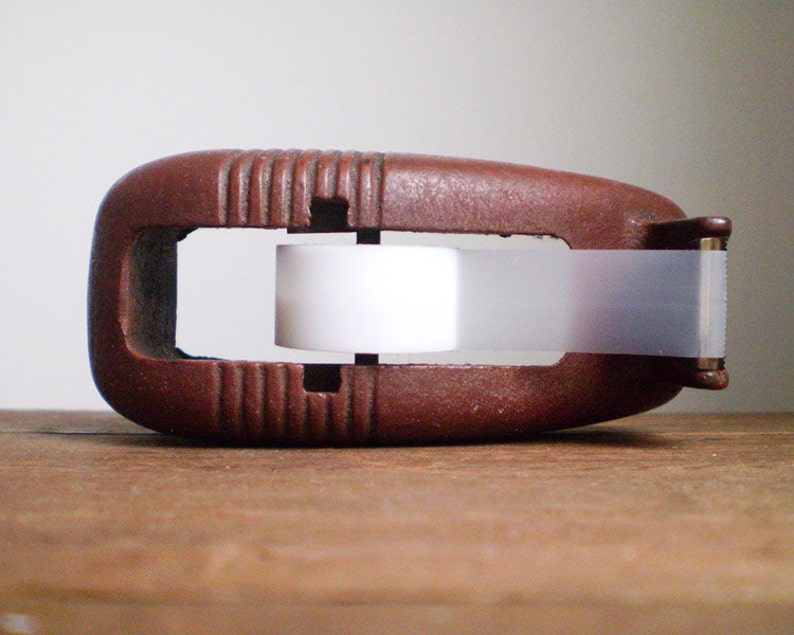 Vintage Scotch Tape Dispenser Streamlined Maroon Brown Etsy