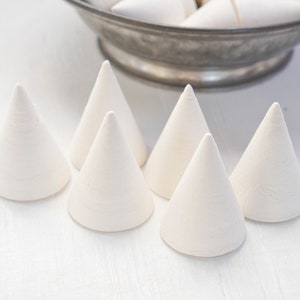 Pointy Spun Cotton Cones, 60 x 45mm Cone Craft Shapes, 6 Pcs. image 4