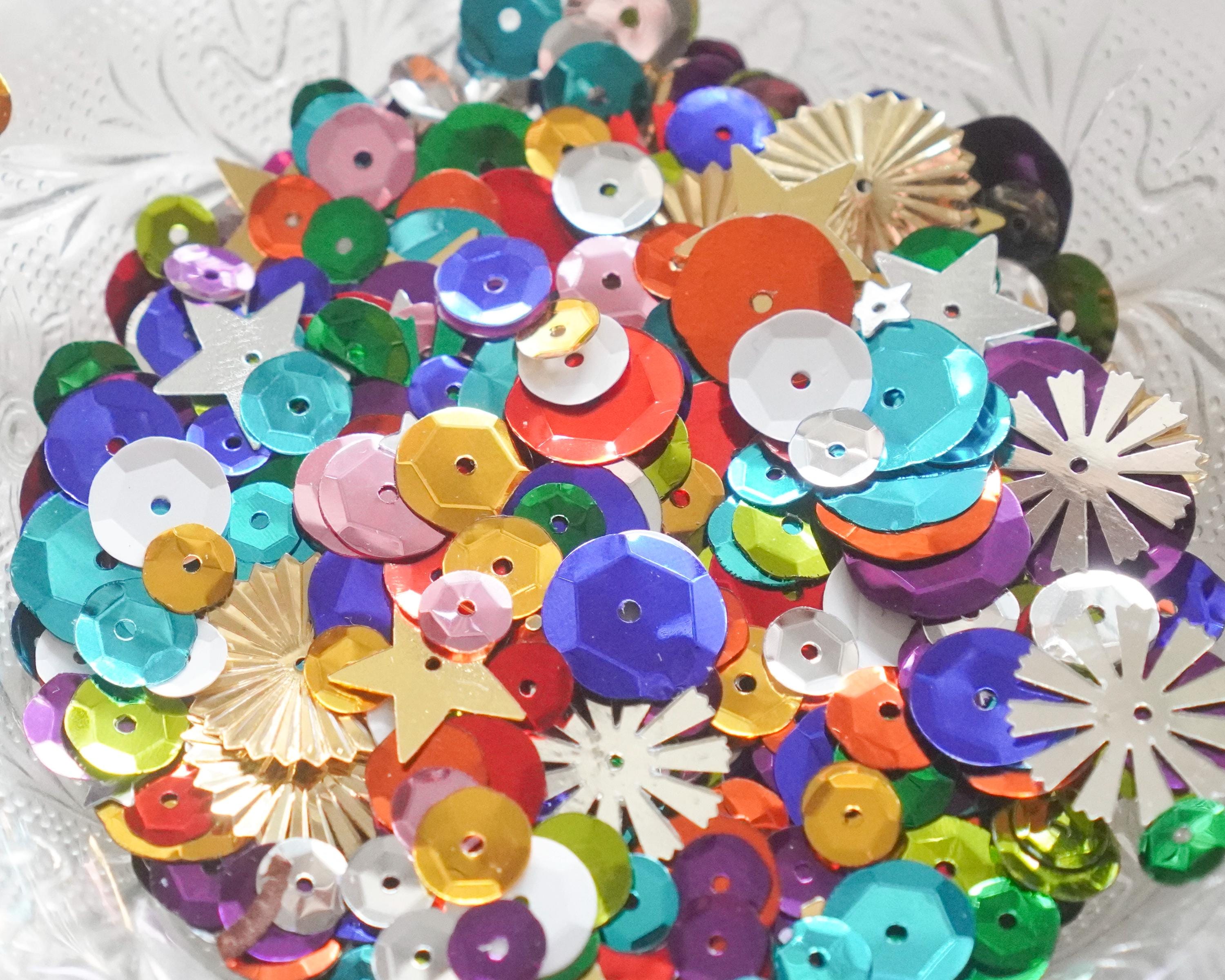 Sequins Color Combination Retro Sequins and Spangles - Multi Color Novelty Mix, 1/2 Cup - Etsy