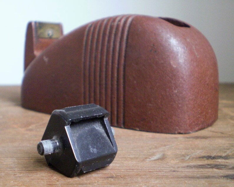 Vintage Scotch Tape Dispenser Streamlined Maroon Brown Etsy