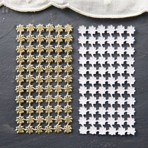 Mini Dresden Stars / Tiny Flowers Gold, 2 Foiled Paper Sheets image 4