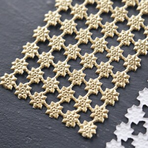 Mini Dresden Stars / Tiny Flowers Gold, 2 Foiled Paper Sheets image 6