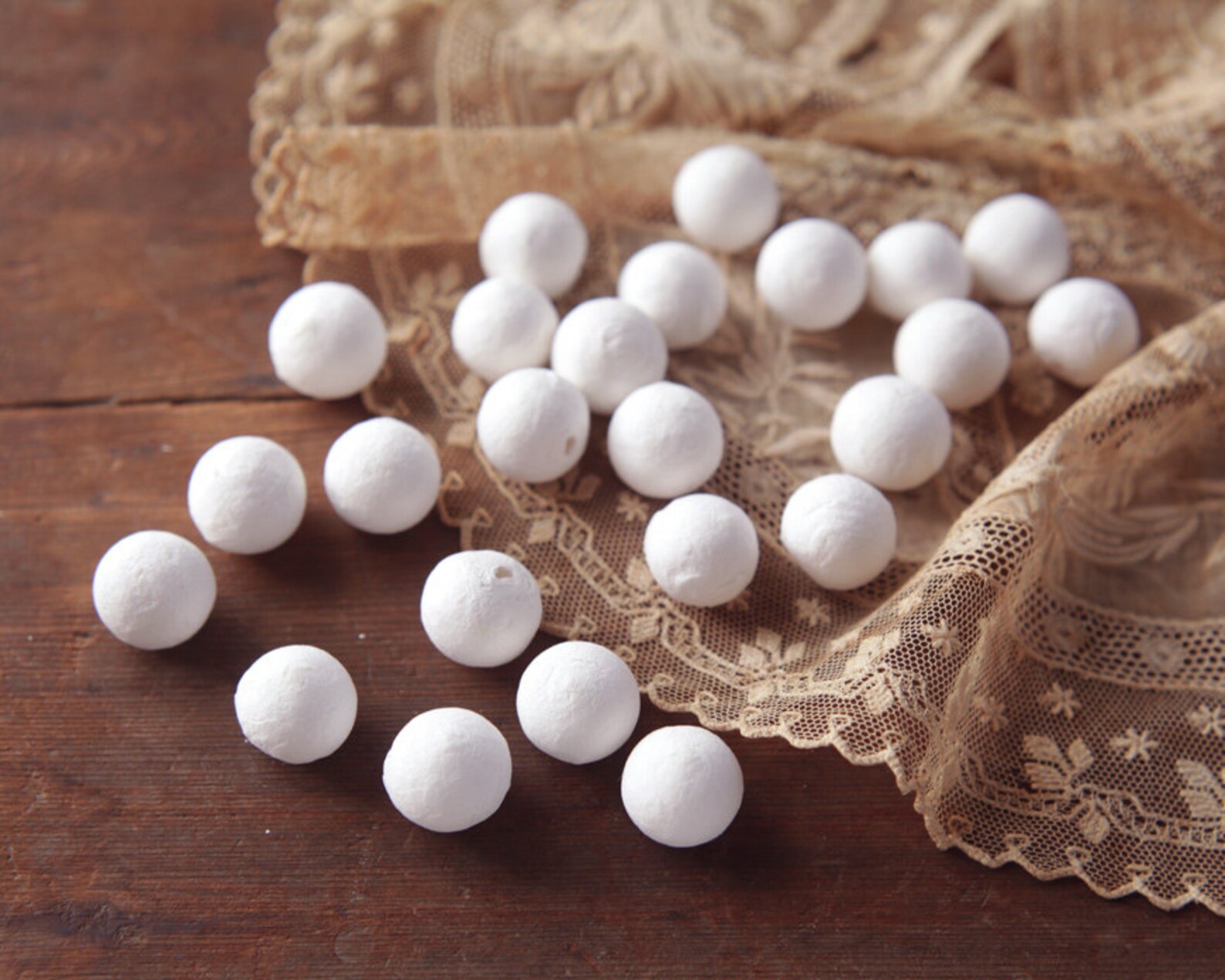 BULK Spun Cotton Balls 20mm Vintagestyle Craft Shapes 100 Etsy