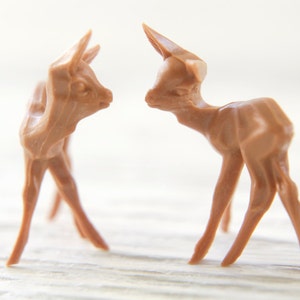 Miniature Plastic Deer One Dozen Tiny German Craft Figurines image 5