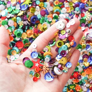 Retro Sequins and Spangles Multi Color Novelty Mix, 1/2 Cup image 2